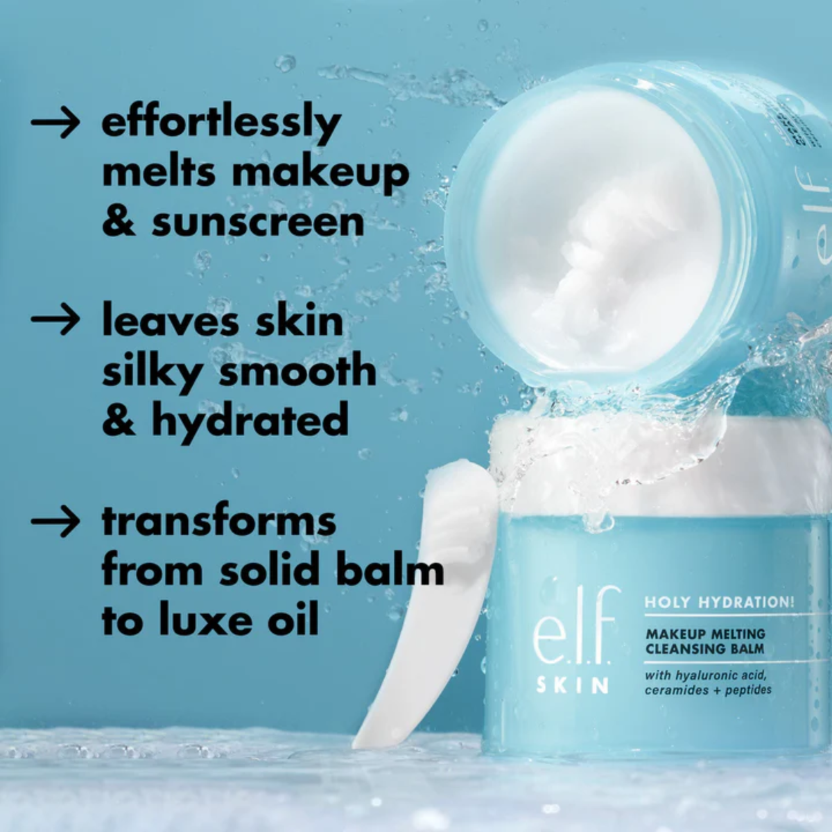 Textuur van e.l.f. Holy Hydration! Makeup Melting Cleansing Balm
