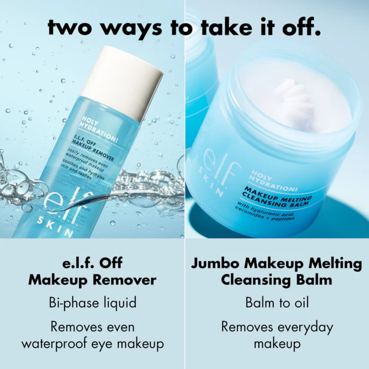 e.l.f. Holy Hydration! Makeup Melting Cleansing Balm verandert in een zijdezachte olie
