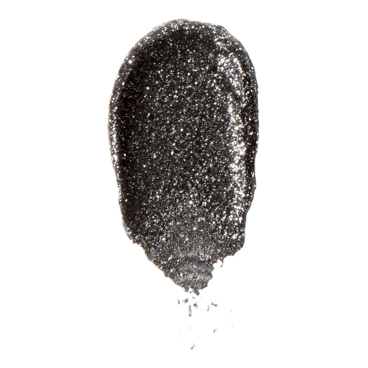 Swatch van e.l.f. Liquid Glitter Eyeshadow Black Magic