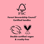 FSC-gecertificeerde handgrepen en vegan, dierproefvrije materialen