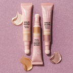 e.l.f. Halo Glow Highlight Beauty Wand Rose Quartz aangebracht op de huid