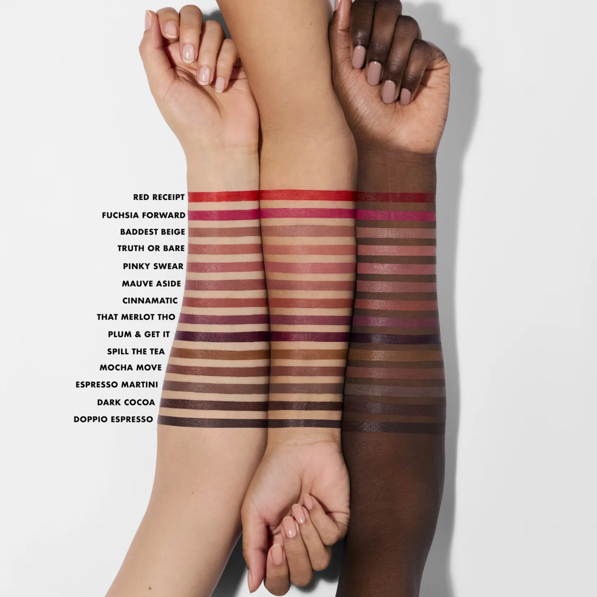 Swatches van e.l.f. Cream Glide Lip Liner op de arm