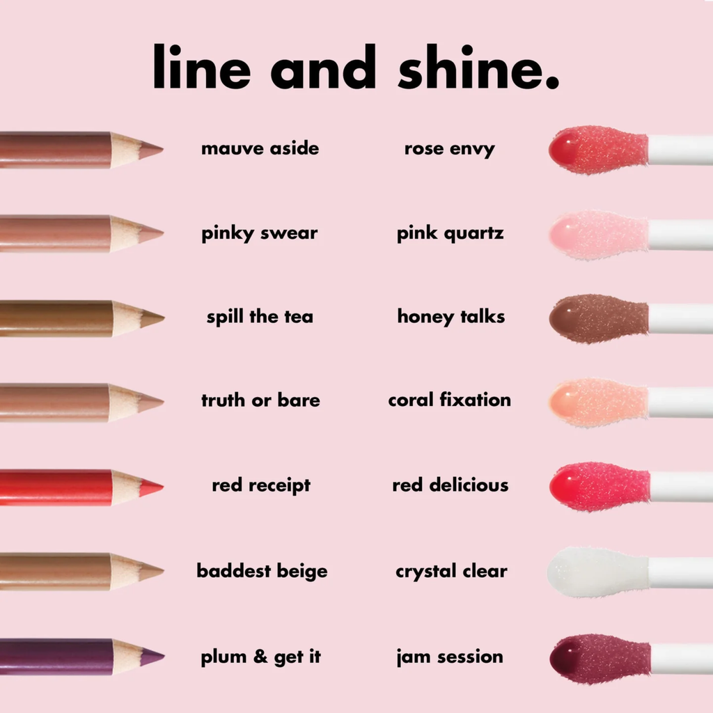 e.l.f. Cream Glide Lip Liner gecombineerd met lipgloss