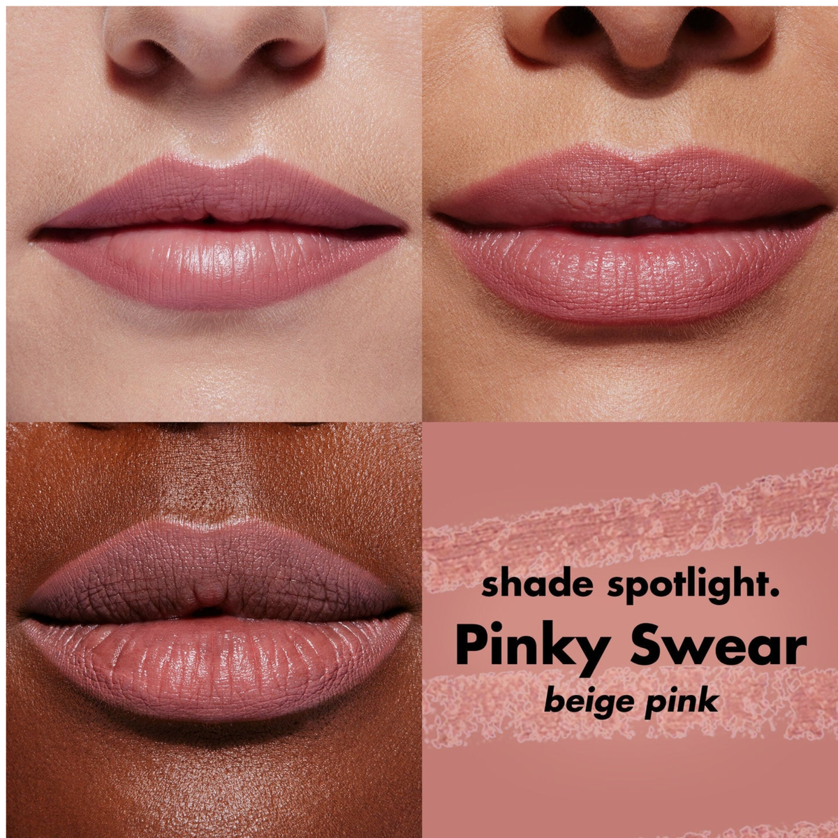 e.l.f. Cream Glide Lip Liner Pinky Swear aangebracht op de lippen