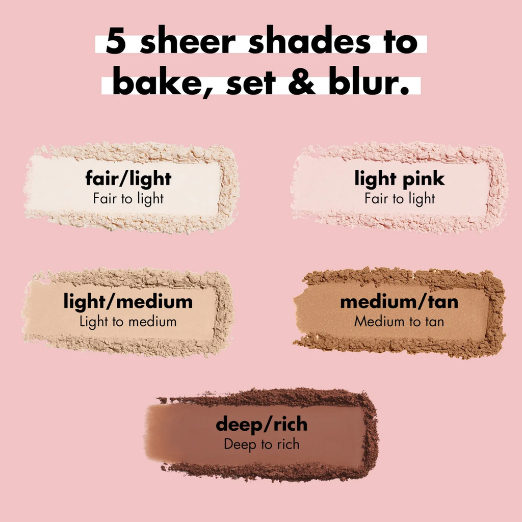 Overzicht van e.l.f. Halo Glow Setting Powder tinten