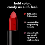 Eigenschappen van e.l.f. O FACE Satin Lipstick met verzorgende oliën