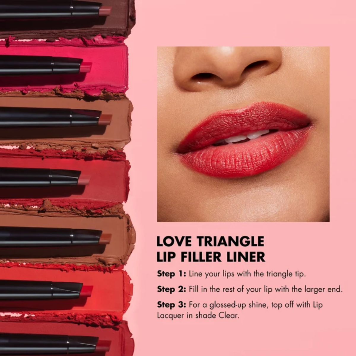 e.l.f. Love Triangle Lip Filler Liner Hot Pink met semi-matte finish