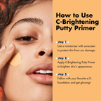 Stap-voor-stap uitleg voor het gebruik van e.l.f. C-Brightening Putty Primer.