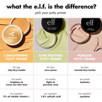 Vergelijking van e.l.f. C-Brightening Putty Primer met andere e.l.f. Putty Primers.