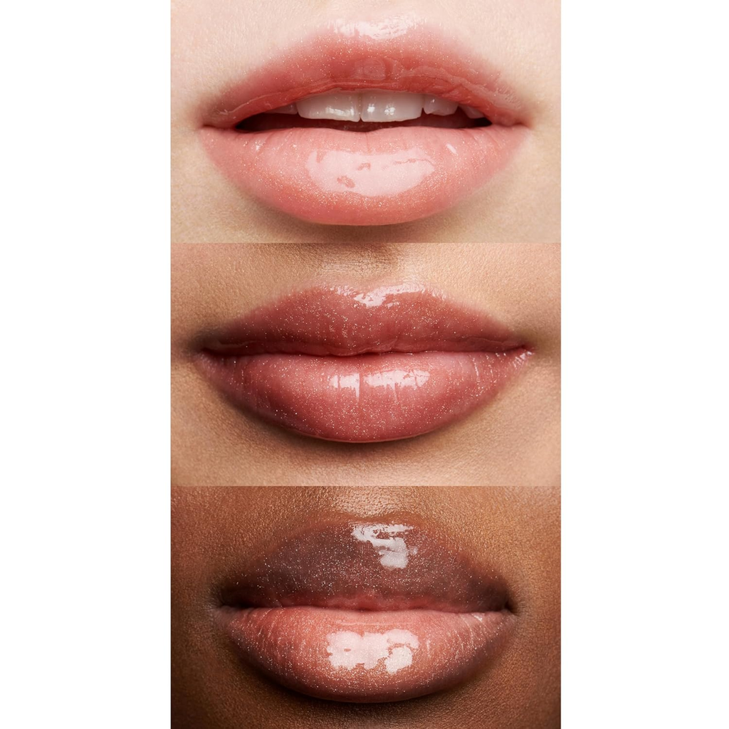 Lippen met e.l.f. Lip Lacquer Mauve Glitz voor een glanzende, verzorgde liplook.