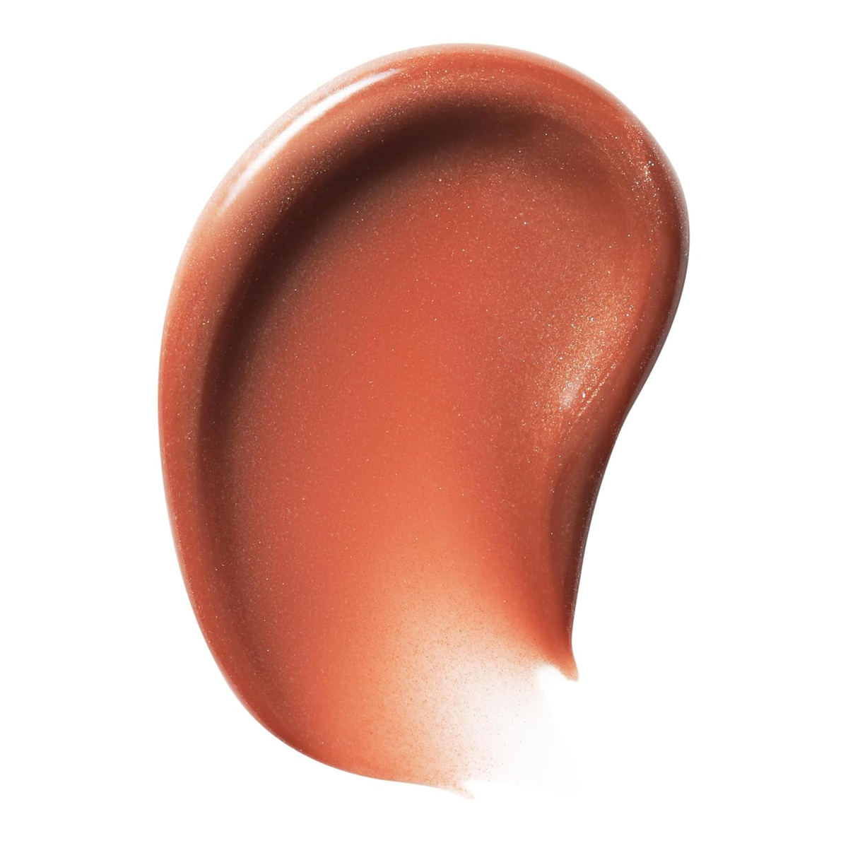 Kleurstaal van e.l.f. Lip Lacquer Mauve Glitz met warme glanzende finish.