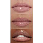 e.l.f. Lip Plumping Gloss Peach Bellini aangebracht op de lippen