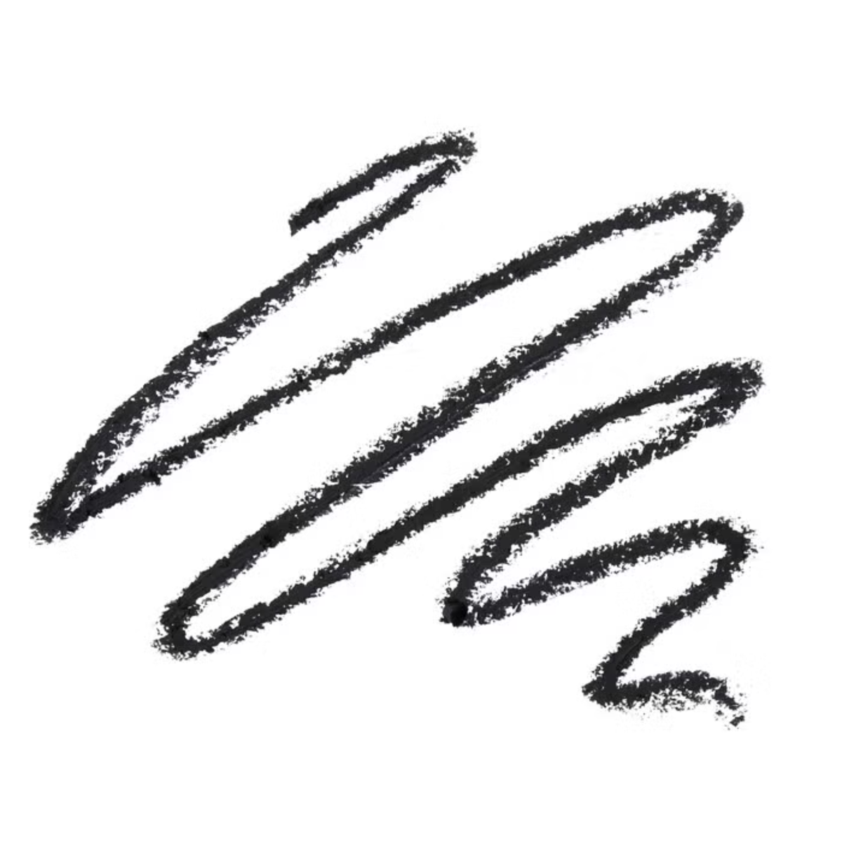 Zwarte kleurstaal van e.l.f. No Budge Precision Eyeliner met intense pigmentatie.