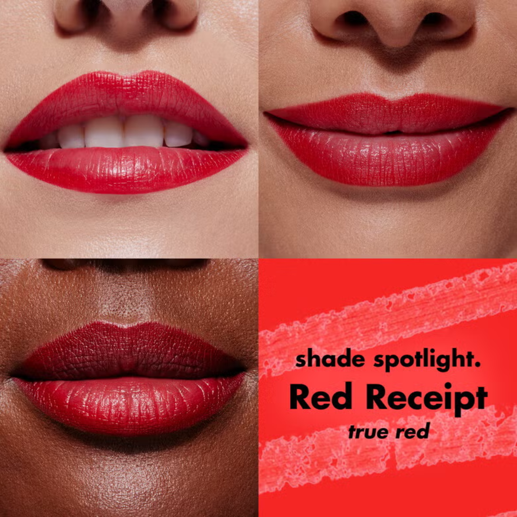 e.l.f. Cream Glide Lip Liner Red Receipt aangebracht op de lippen