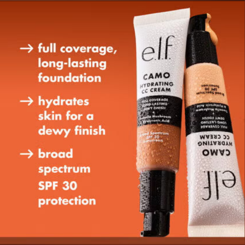 e.l.f. Hydrating Camo CC Cream SPF 30 met producteigenschappen