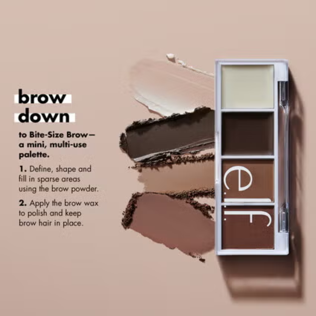 e.l.f. Bite-Size Brow Dark Brown compact wenkbrauwpalette