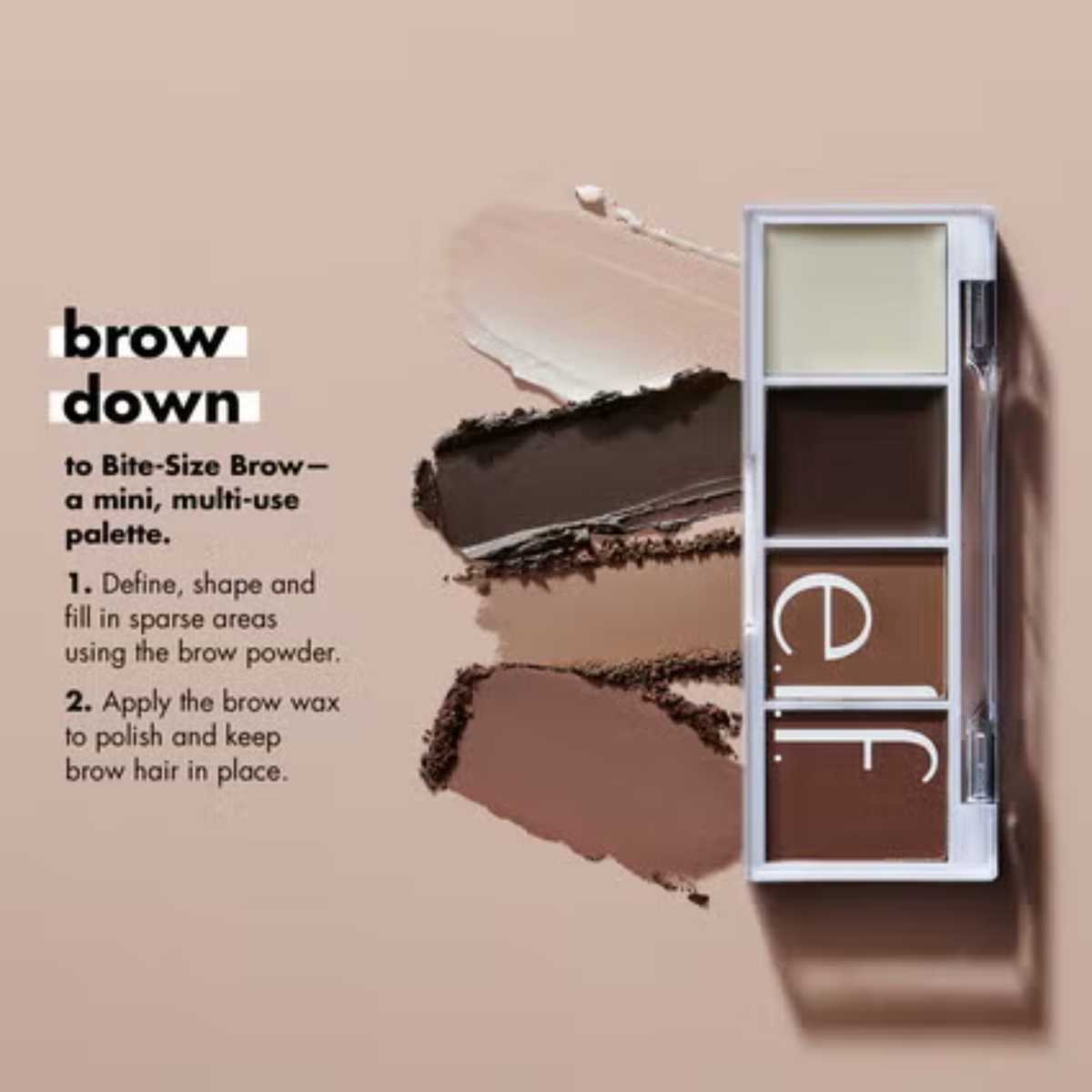 e.l.f. Bite-Size Brow Dark Brown compact wenkbrauwpalette