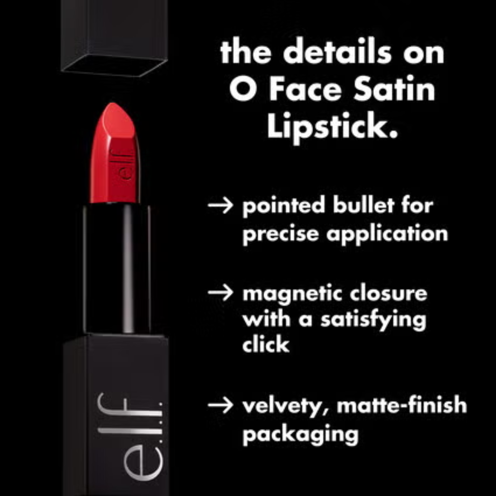 e.l.f. O FACE Satin Lipstick met satijnen finish