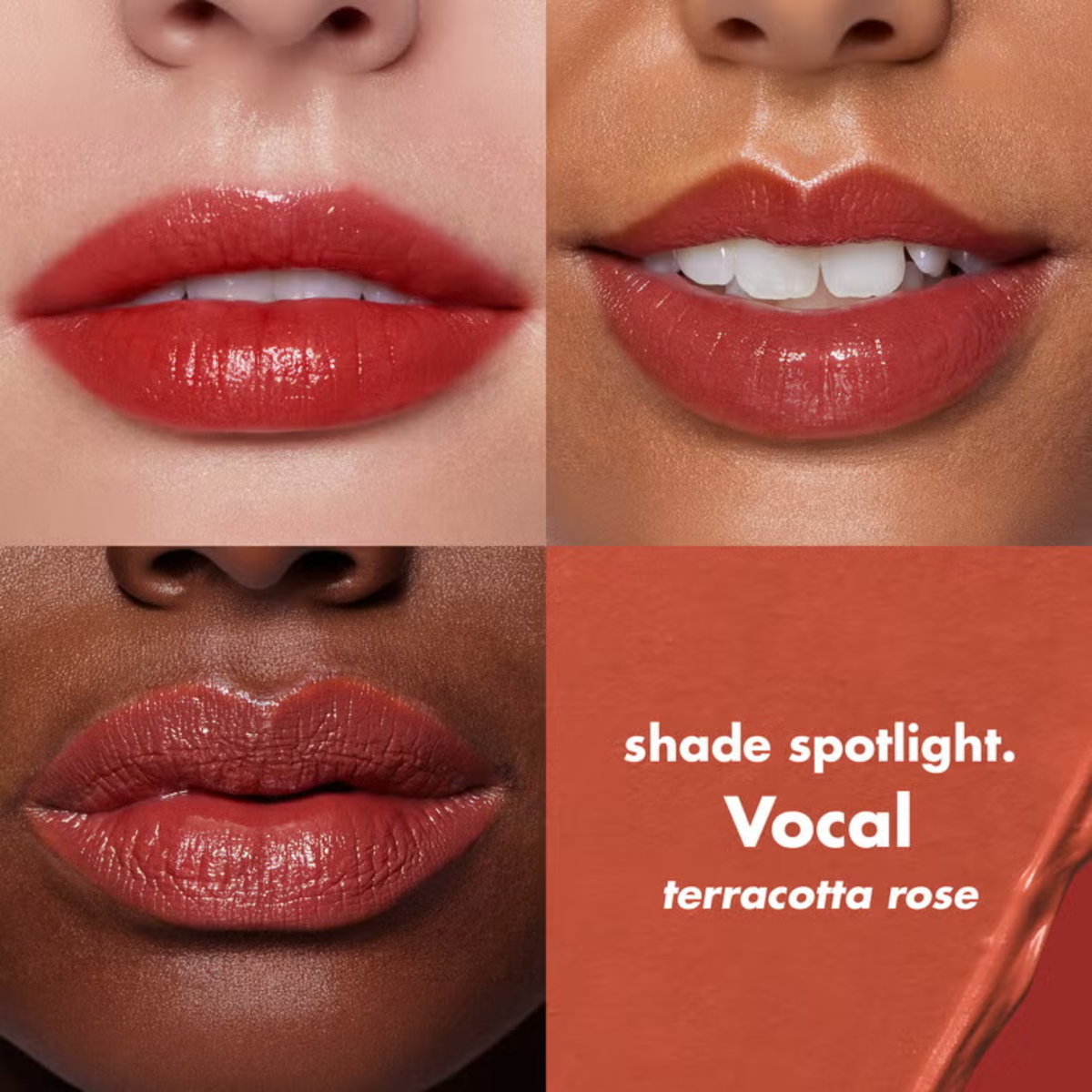 e.l.f. O FACE Satin Lipstick Vocal aangebracht op de lippen