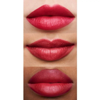 e.l.f. SRSLY Satin Lipstick Raspberry aangebracht op de lippen