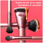 e.l.f. Foundation & Concealer Brush Set met vier gezichtskwasten