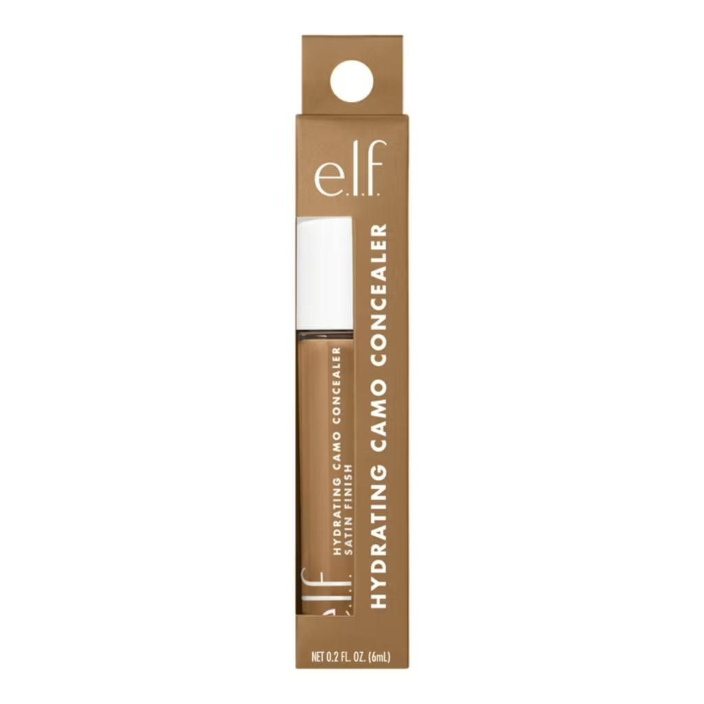 e.l.f. Hydrating Camo Concealer Deep Caramel aangebracht op de huid