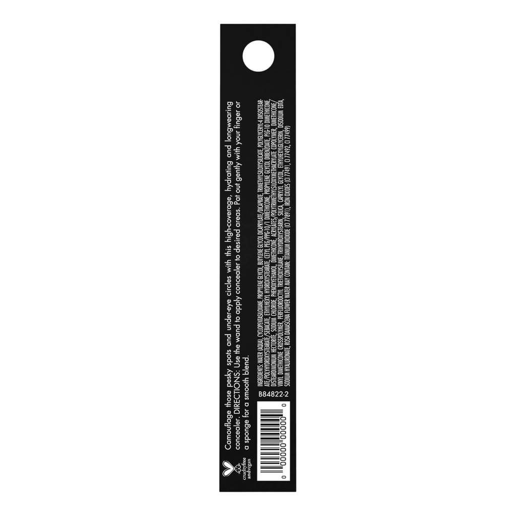 Achterkant van de verpakking van e.l.f. Hydrating Camo Concealer Tan Walnut