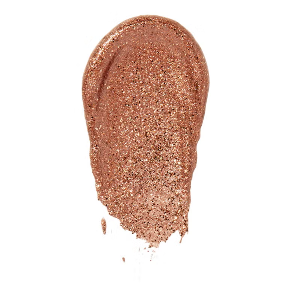 Swatch van e.l.f. Liquid Glitter Eyeshadow Copper Pop