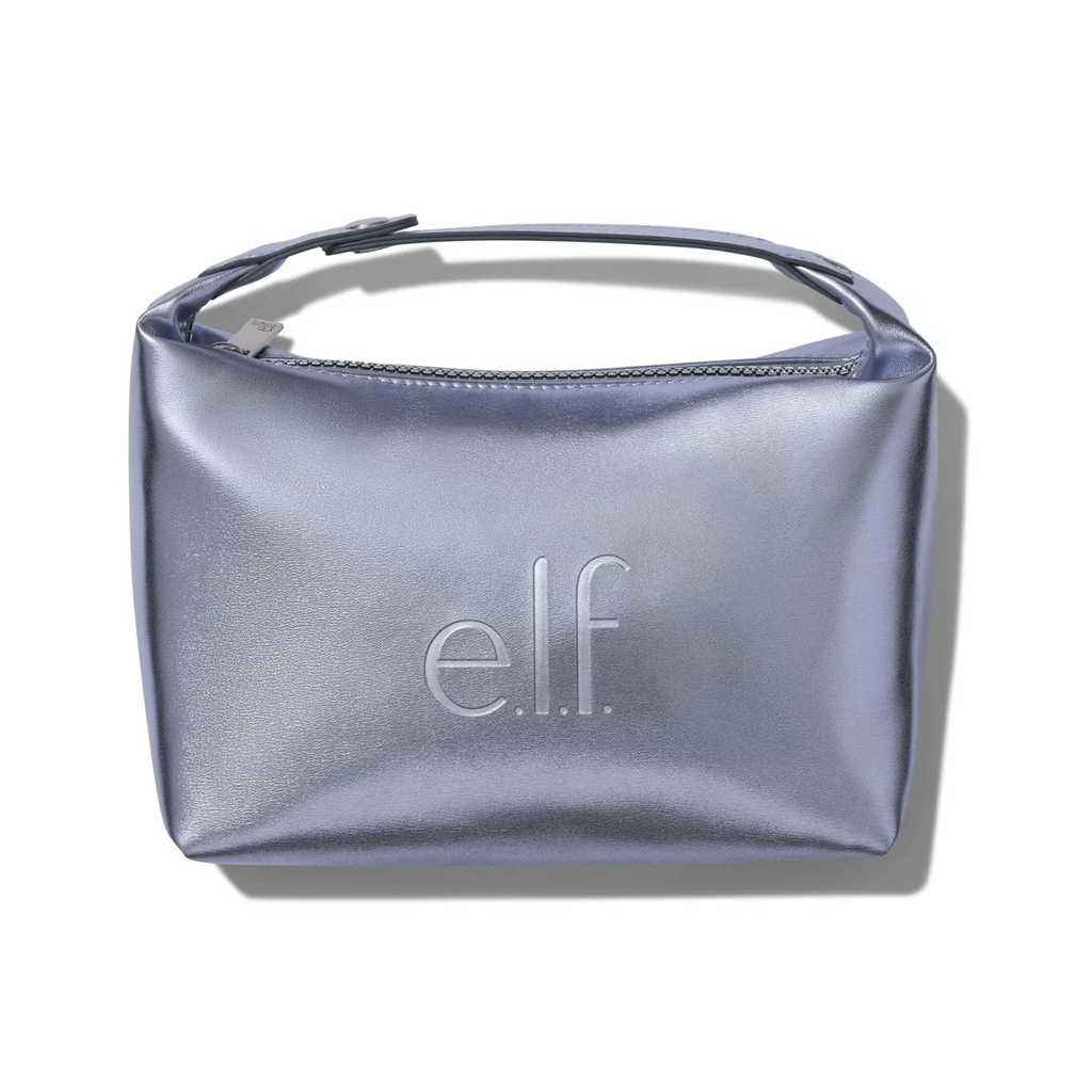 Zilveren e.l.f. make-uptas uit de Gleam Come True Cadeauset