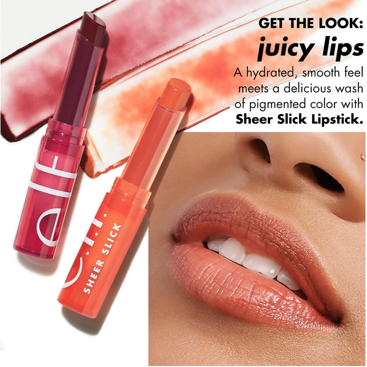 e.l.f. Sheer Slick Lipstick Orange Crush voor een frisse, transparante lipkleur