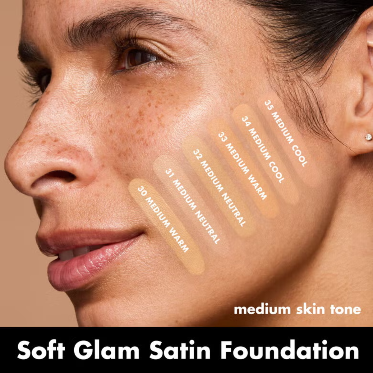 e.l.f. Soft Glam Satin Foundation aangebracht op de huid