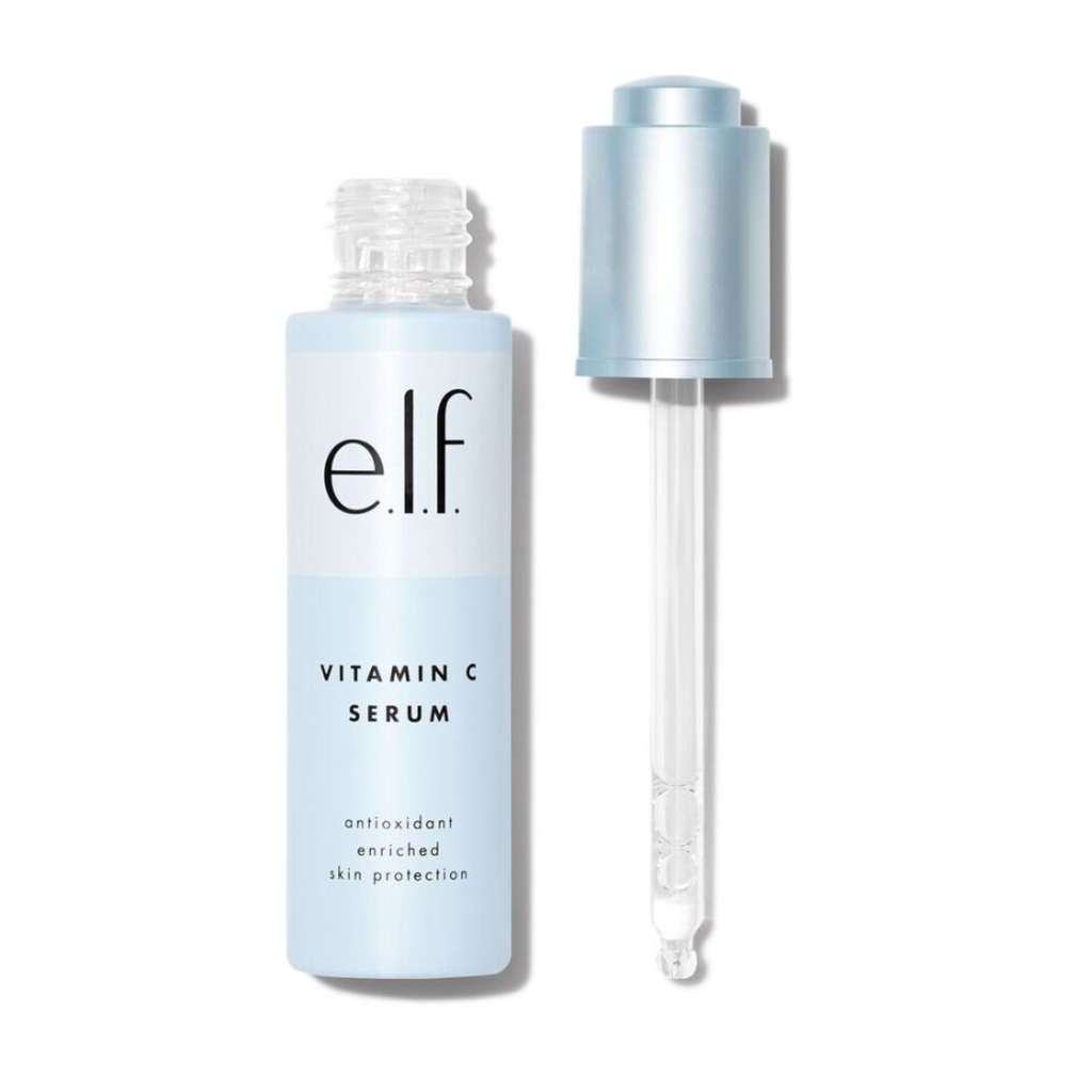 e.l.f. Beauty Shield Vitamin C Serum met geopende flacon en pipet.
