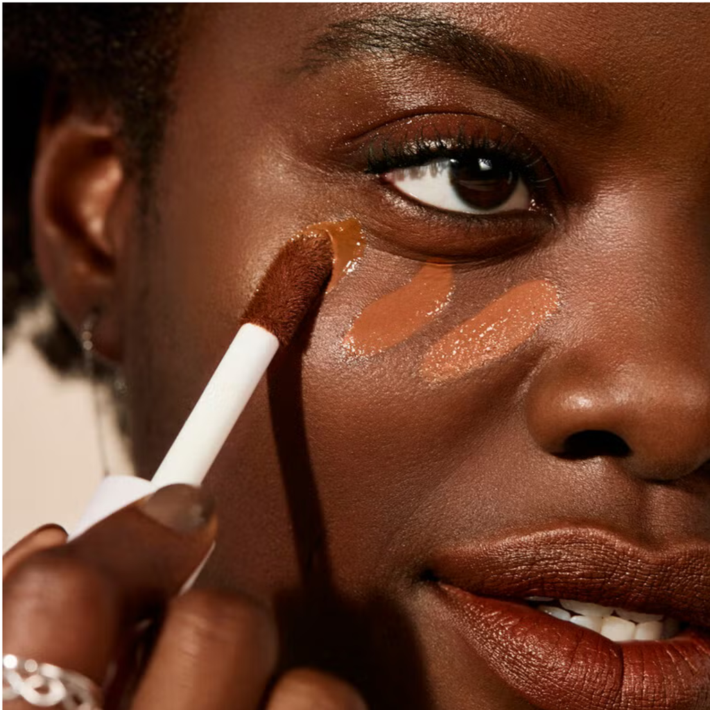 e.l.f. Hydrating Camo Concealer aangebracht op het gezicht