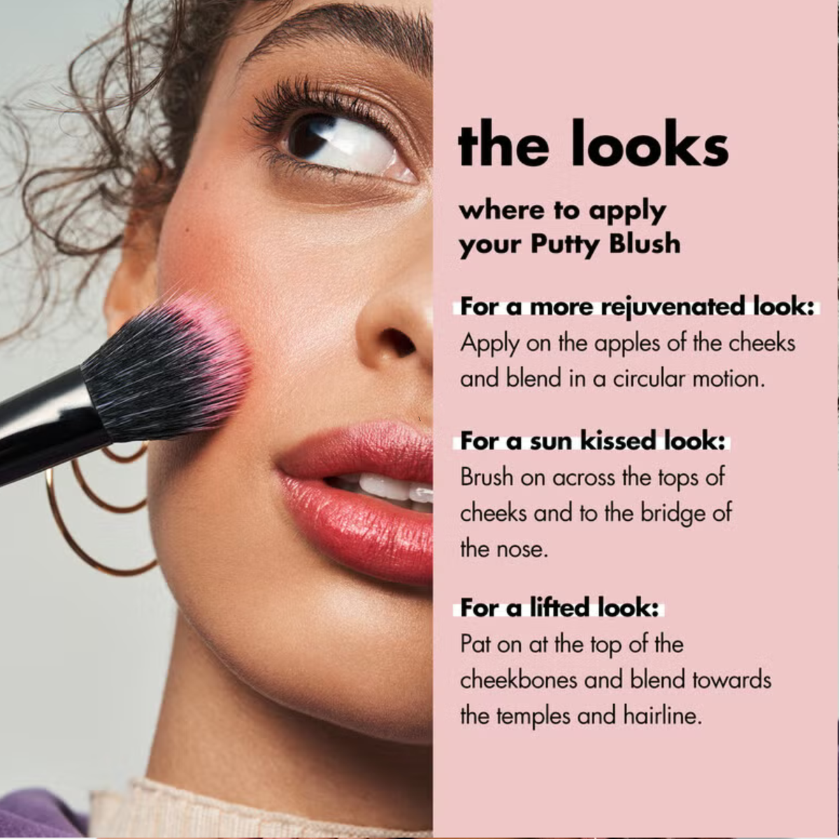 Aanbrengadvies voor e.l.f. Luminous Putty Blush op de wangen